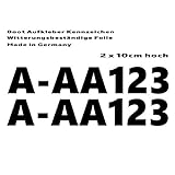 StickerJunkies Bootskennzeichen Bootsnummer Aufkleber 2 x 10cm