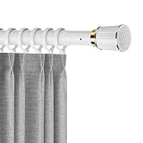 Teleskopstange ohne Bohren 40-490cm, Ø32mm Edelstahl Duschvorhangstange, Klemmstange zum Klemmen, Ausziehbare Gardinenstange für Badezimmer, Fenster, Küche, Schrank(Weiß,70-120CM)