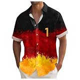 Deutschland Trikot em 2024 Hemd Herren Kurzarm Basic Rundhals Trikot Fan Deutschland Germany EM WM aus Baumwolle Fußball Trikot Cooles Fußball Deutschland T-S