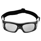 Alomejor Sportbrille, Schutzbrille, Basketball, Trainingsbrille, Basketball, explosionsgeschützt, Profi-Brille (schwarz)