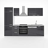 Vicco Küche Optima 270 cm Küchenzeile Küchenblock Einbauküche Komplettküche – Frei Kombinierbar