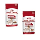 Royal Canin Medium Adult | Doppelpack | 2 x 10 x 140g | Alleinfuttermittel für ausgewachsene, mittelgroße Hunde von 11 bis 25 kg | Von 12 Monaten bis 10 Jahre