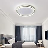 PALHERU Minimalistisch LED Deckenleuchte Schlafzimmer Runden Dimmbar Deckenlampe Küche Wohnzimmer Büro Leuchte,White Light,42cm