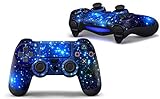 SKINOWN Skins Aufkleber für PS4 Controller (für Sony Playstation 4 DualShock Wireless Controller), Blauer Sternenhimmel