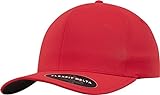 Flexfit Delta Baseball Cap, Unisex Basecap aus Polyester für Damen und Herren, ohne Naht, wasserabweisend, red, L/XL