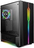 Darkflash T20 RGB Gaming Gehäuse/ATX Midi Tower/Tempered Glass/inkl. GPU Halter/Steuerbare RGB-Beleuchtung/ohne Lüfter