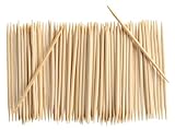 [2000 Stück] Bambus-Zahnstocher aus Holz – runde Zahnstocher aus Holz mit doppelter Spitze