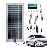 Solar-Autobatterieladegerät – 12-V-Solarbatterie-Wartungsgerät, wasserdichtes Solarpanel-Ladegerät | Solar-Erhaltungsladeset, Autobatterie-Wartungsgerät mit Krokodilklemmen, Solarladegerät für Wohnmob