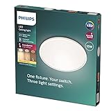 Philips 3-in-1 LED Leuchte SceneSwitch CL550 1300lm 2700K, Dimmen ohne Dimmer, weiß