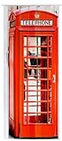 Falttür Schiebetür Tür mit Motiv Telefonzelle bunt farben Höhe 202 cm Einbaubreite bis 83 cm Doppelwandprofil Neu