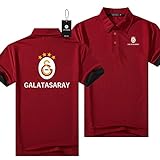 GXEBOPS Galatasaray Herren Polo T-Shirt Kurzarm Casual Outdoor Sportswear Revers T-Shirt Bluse/D/L