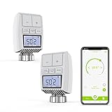 Smartes Heizkörperthermostat ZigBee3.0, AWOW Intelligenter Heizkörperregler mit App-Steuerung,WLAN Intelligente Heizungssteuerung Kompatibel mit Alexa und Google (Thermostat-Zewi)