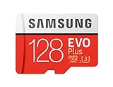 Samsung, MB-MC128GA/EU EVO Plus, Mikro-SD-Karte, 128 GB, UHS-I, Klasse U3, UHS-I, bis 100 MB/s Lesegeschwindigkeit, 90 MB/s Schreibgeschwindigkeit, inklusive SD-Adapter