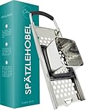 Cookery® Spätzlehobel aus Edelstahl für alle Töpfe & lange dicke Spätzle | Spätzlereibe Spätzlepresse Spätzlesieb Spätzlebrett Reibe Hobel