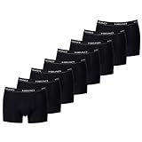 HEAD Herren Boxer Boxershort Unterhose 10er Pack in vielen Farben (Black, XL)