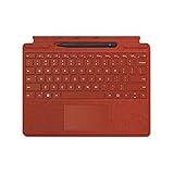 Microsoft Surface Pro Signature Type Cover Tablet Qwerty Tastatur + Pen - Poppy Red