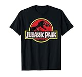 Jurassic Park Classic Red And Yellow T-Rex Logo T-Shirt