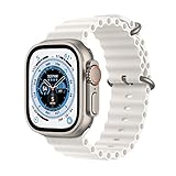 Apple Watch Ultra GPS + Cellular, 49 mm Titangehäuse, Ocean Armband Weiß
