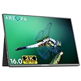 ARZOPA 2K Tragbarer Monitor 16' 2560x1600 HDR Display, 500nits 8bit QHD USB-C HDMI Laptop Portable Monitor, 16:10 IPS Eye Care Smart Cover für Mac PC Phone PS4/5 Xbox Switch-A3C