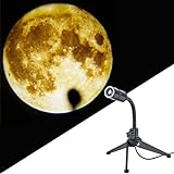 BAYAA Mondlampe Projektor Led Nachtlicht Romantische Lichter Schlafzimmer Ästhetische Nachtlicht Wanddekor 3D Schwimmlampe (Mond)