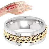 Jimtuze Spinner-Ring - Vintage-Ringe für Frauen | Edelstahl Vikanda Moissanite Spinner Band Ring Fidget Anxiety Ring für Stressabbau