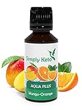 Simply Keto Aqua Plus Flavour Drops (Mango-Orange) 30ml - Natürliche Aromatropfen ohne Kalorien - Sirup-Alternative für 12 Liter Wasser mit authentischem Geschmack - Ohne Aspartam & Zuckerfrei
