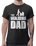 Shirtracer The Walking Dad Herren T-Shirt Geschenke Männer Geschenke für Papa für Eltern Weihnachten Tshirt Weltbester Papa Ostergeschenk (L, Schwarz)