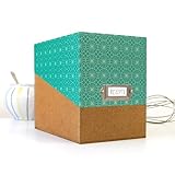 REZEPTBOX: Box mit Rezeptkarten und Registern zum Selberfüllen (Muster türkis)