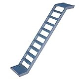 Scafom-rux Rux Super Außentreppe mit Podest [10 Stufen | Rux Super System] Aussentreppe - 2 m Höhe, 58 cm breit - Stahltreppen aussen - Metalltreppe für Garten und Gebäudezugang - Treppen Bausatz