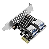 ZHITING PCIe 1 bis 4 PCI-Express Riser-Karte,4-Port-PCIe-Riser-Adapterplatine USB 3.0 Adapter Multiplier Karte,für Bitcoin Mining-Geräte,mit höherer Stabilität
