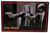 Pulp Fiction Filmplakat - hochwertig geprägtes Blechschild, 30 x 20 cm Wanddekoration