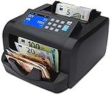 ZZap NC20 Pro Geldscheinzähler für gemischte Stückelungen & Falschgelddetektor - Geldzählmaschine Geldzähler Banknotenzählmaschine