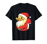 Quietsche-Ente Weihnachtsmotiv - Süß Xmas Gelbe Gummiente T-Shirt