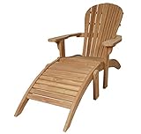 KMH®, Teak Adirondack Chair Classic mit Fußablage (#102029)