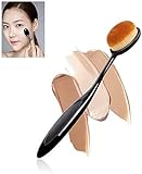 SYCK Premium Synthetic Foundation Pinsel Frauen Makeup Pinsels Weiche ovale kosmetische Make-up-Zahnbürste Blush Face Pulver Foundation Pinsel-Make-up-Tool Make-up-Pinsel-Set. (Color : Black)