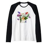 Love Letter Cat with Flowers Valentines Day Raglan