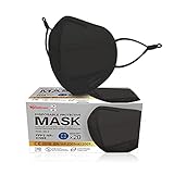 Iris Ohyama, Packung mit 20 Einweg-FFP2-Masken, Verstellbare Anti-Irritations-Ohrbügel, Nasenclip, 3 Lagen, Für klinisches medizinisches Personal - Protective Mask IDM - Schwarz