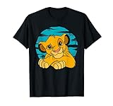 Disney The Lion King Young Simba Resting Blue 90s T-shirt
