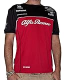 Alfa Romeo Racing Herren Alfa Romeo Sauber Tee 2021 T-Shirt, Rot/Schwaz/Weiß, L