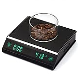 EMPO Nano Digitale Kaffeewaage mit Timer - Mini Espresso Waage, Brühtropfwaage, Backküchenwaage, Wasserverhältnis, Automatisches Timing 3000g