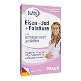 Eisen + Jod + Folsäure Tabletten | Alle Nährstoffe für Schwangerschaft und Stillzeit | Monatspackung mit 30 Tabletten | EuRho® Vital – Made in Germany