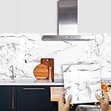 Fliesenaufkleber Bad 30x30 CM Marmor 3D Selbstklebende Deko Wandaufkleber Fliesensticker für Küche und Badzimmer Vinyl Selbstklebend Wasserdichtküchenrückwand（10 Stück）