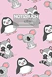 Notizbuch A5 Muster Zeichnung Baby Koala Pinguin: • 111 Seiten • EXTRA Kalender 2020 • Einzigartig • Kariert • Karo • Raster • Geschenk • Geschenkidee