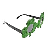 Abaodam Fun Shamrock Brille Clover Sonnenbrille St. Patrick' s Day Riesen Shamrock Kunststoff Brillen Kostüm Party Zubehör