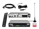 COMAG SL65T2 DVB-T2 Receiver inkl. 3 Monate gratis Freenet TV, PVR Ready, Digital, Full-HD 1080p, HDMI, SCART, Mediaplayer, USB 2.0, 12V Camping Adapter Kabel, 2m HDMI Kabel und DVB-T2 Antenne