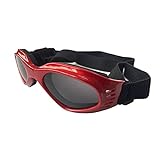 Hunde Sonnenbrille,Hundebrille Hundesonnenbrille UV-Schutz Haustierbrille Anti-UV Augenschutz Welpenbrille mit verstellbarem Kopf Wasserdichte Winddichte Sonnenbrille für Kleine Mittelgroße Hündchen