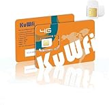 KuWFi 2GB Prepaid SIM Karten 4G LTE Unterstützen O2 Telekom Vodafone T-Mobile SIM Karten für 4G Router, mobiler Hotspot, Sicherheit, Kameras, kein Vertrag, Keine Sprache und Text IoT SIM-Karte