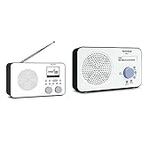 TechniSat Viola 2 C IR - tragbares Internetradio (DAB+, UKW, WLAN, 2.4 Zoll Farbdisplay) weiß/schwarz & Viola 2 tragbares DAB Radio (DAB+, UKW, Lautsprecher) weiß/schwarz