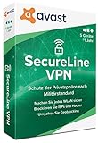 Avast SecureLine VPN - 5 Geräte - 1 Jahr|2020|5 Geräte - 1 Jahr|5 geräte - 1 Jahr|PC,Laptop, Smartphone, MacOS|Download|Download