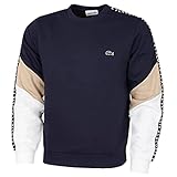 Lacoste Herren SH6889 Sweatshirt, Marine/Viennois-Farine, XL